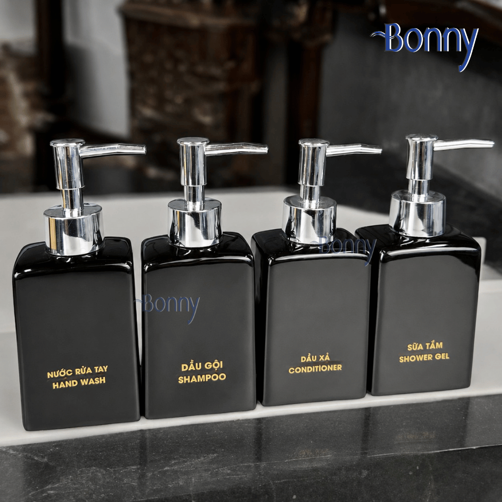 Bình dáng vuông đen 300ml