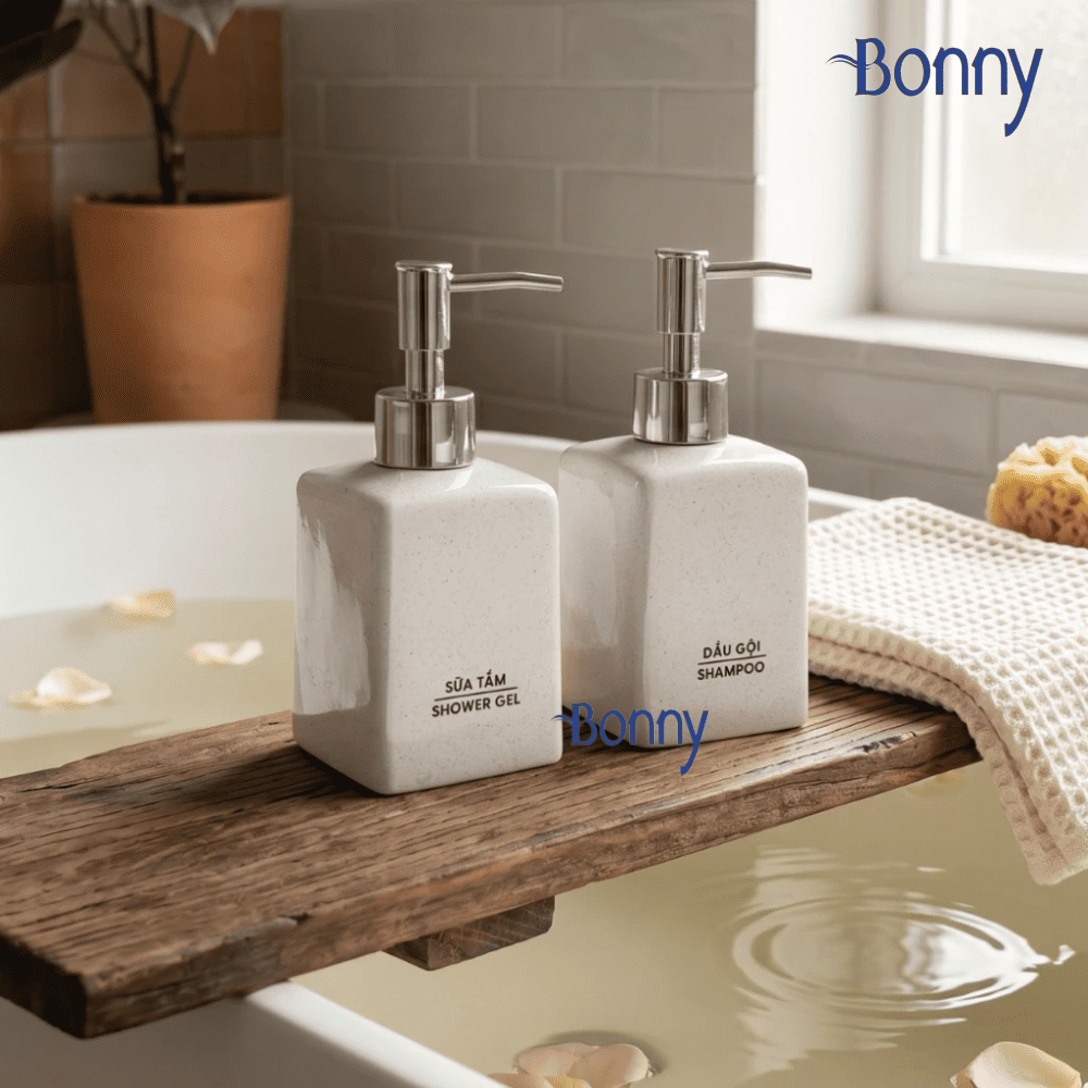 Bình dáng vuông cát trắng 300ml
