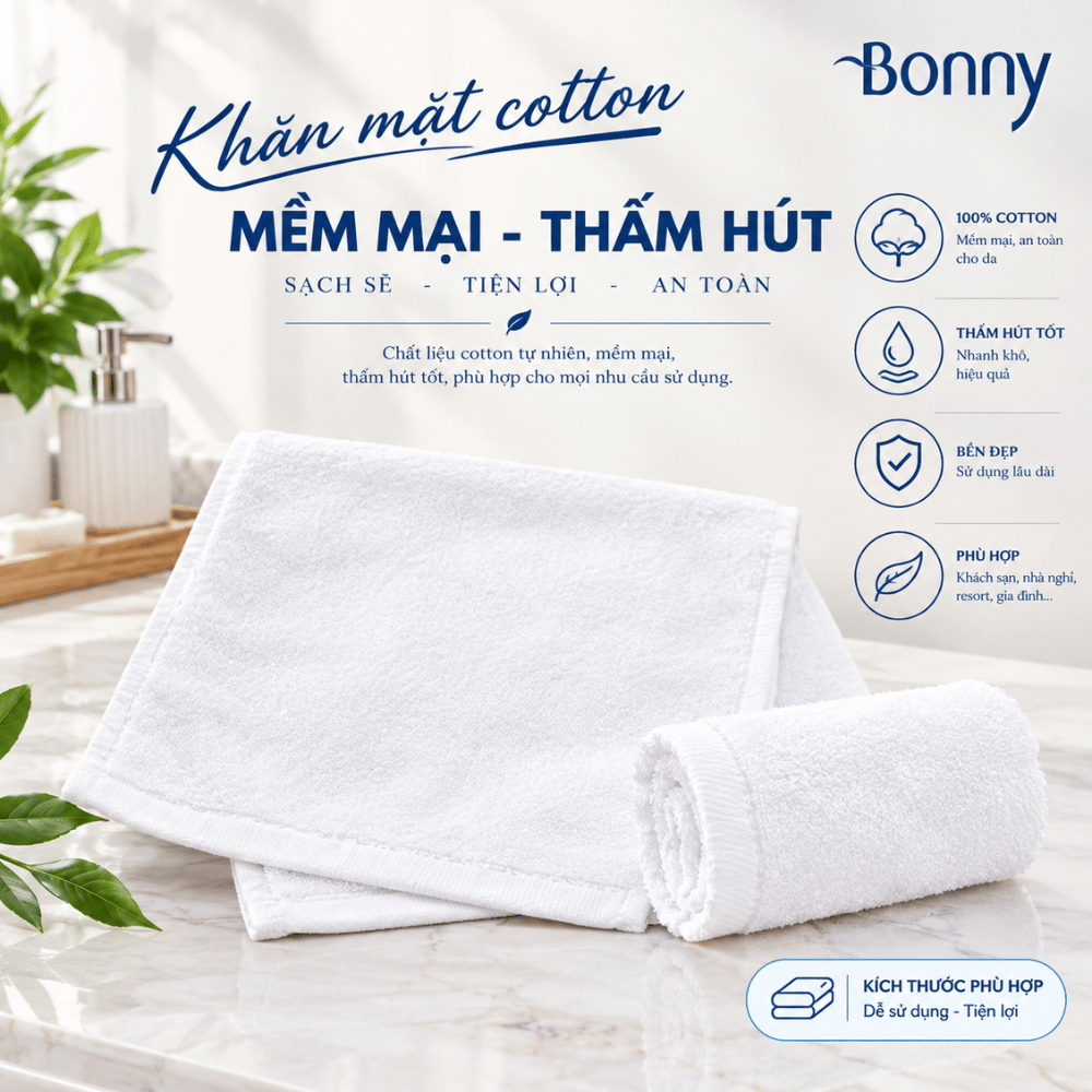 Khăn mặt khách sạn cotton mềm mại