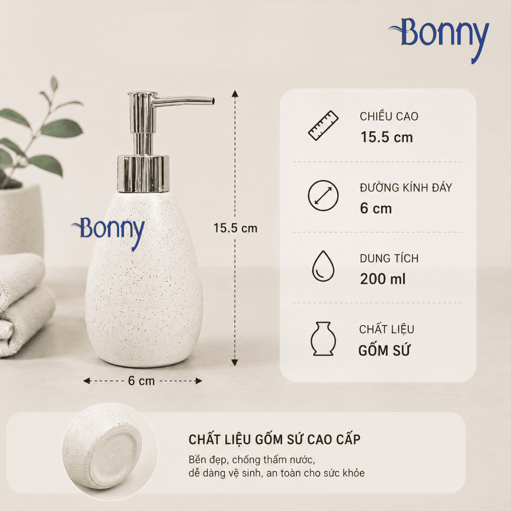 Bình dáng xoài cát trắng 200ml