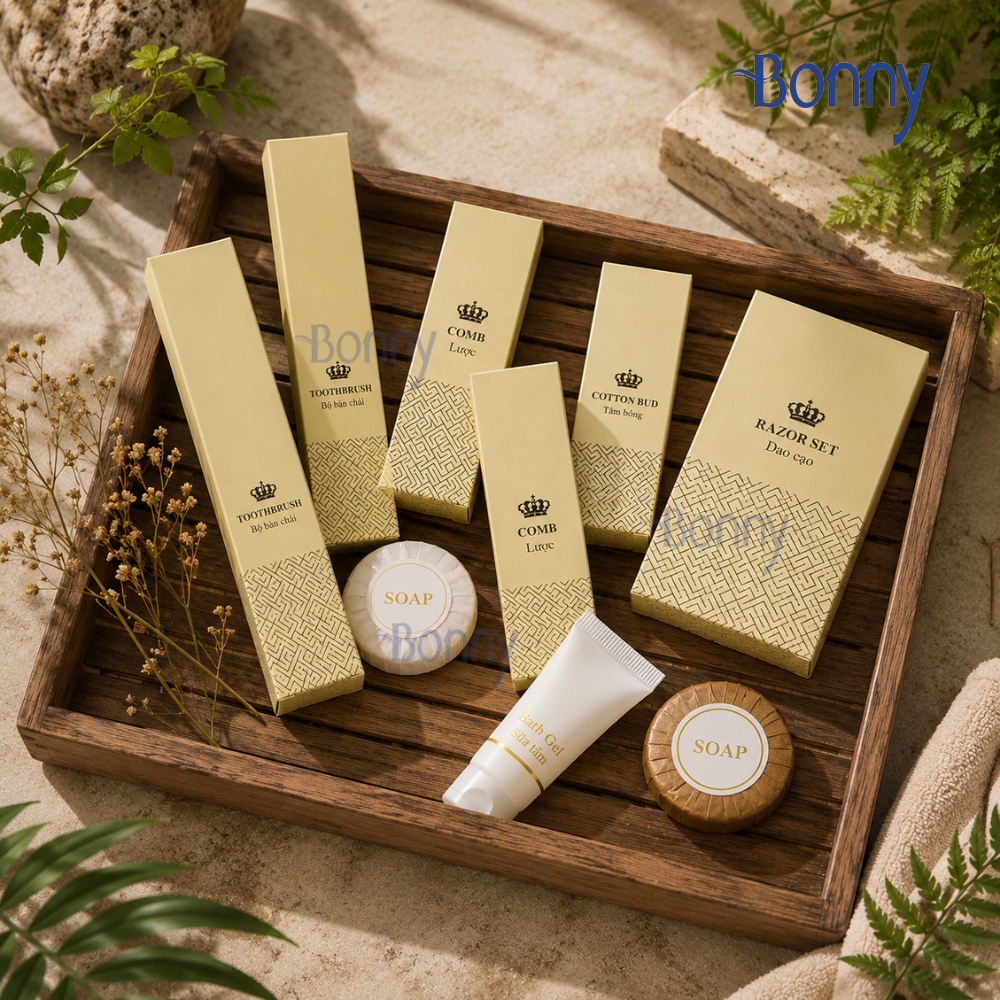 Bộ đồ dùng khách sạn Amenities Hộp giấy bịch 50 chiếc