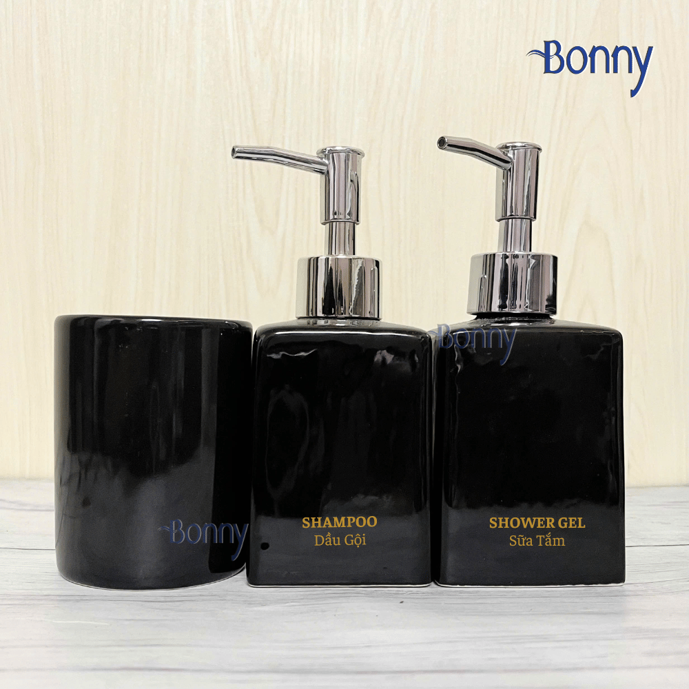 Bình dáng vuông đen 300ml