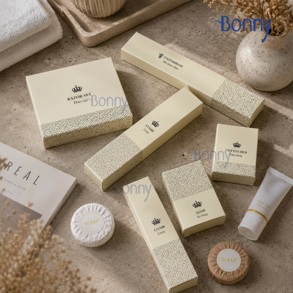 Bộ đồ dùng khách sạn Amenities Hộp giấy bịch 50 chiếc