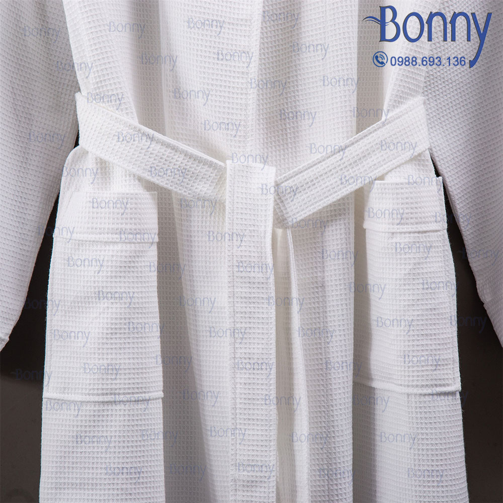 Áo choàng tắm trắng 100% cotton hàng A