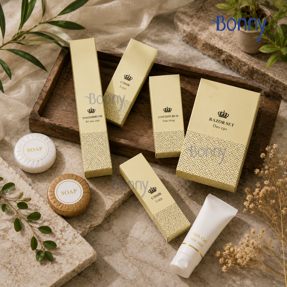 Bộ đồ dùng khách sạn Amenities Hộp giấy bịch 50 chiếc