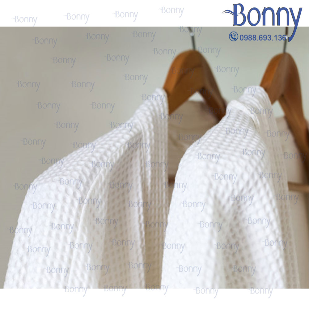 Áo choàng tắm trắng 100% cotton hàng A