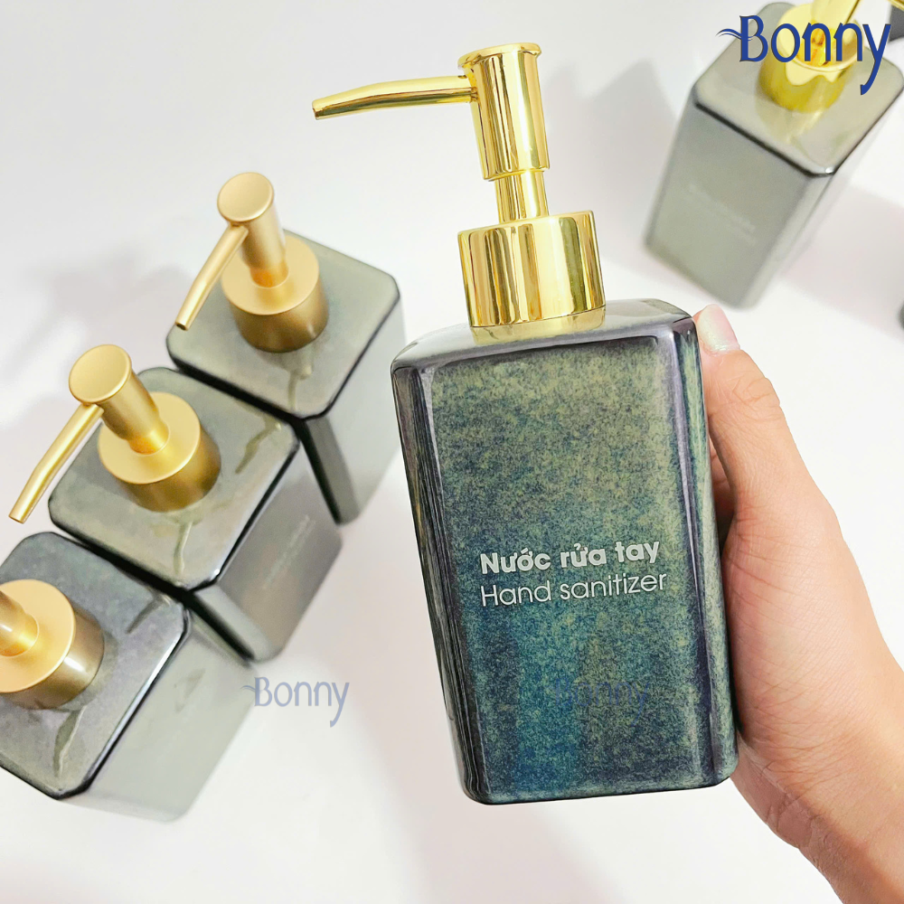 Bình chữ nhật men hỏa biến xanh đậm TT06-HBNHAT 340ml