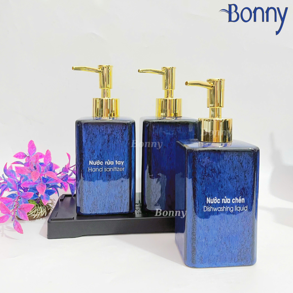 Bình chữ nhật men hỏa biến xanh đậm TT06-HBDAM 340ml