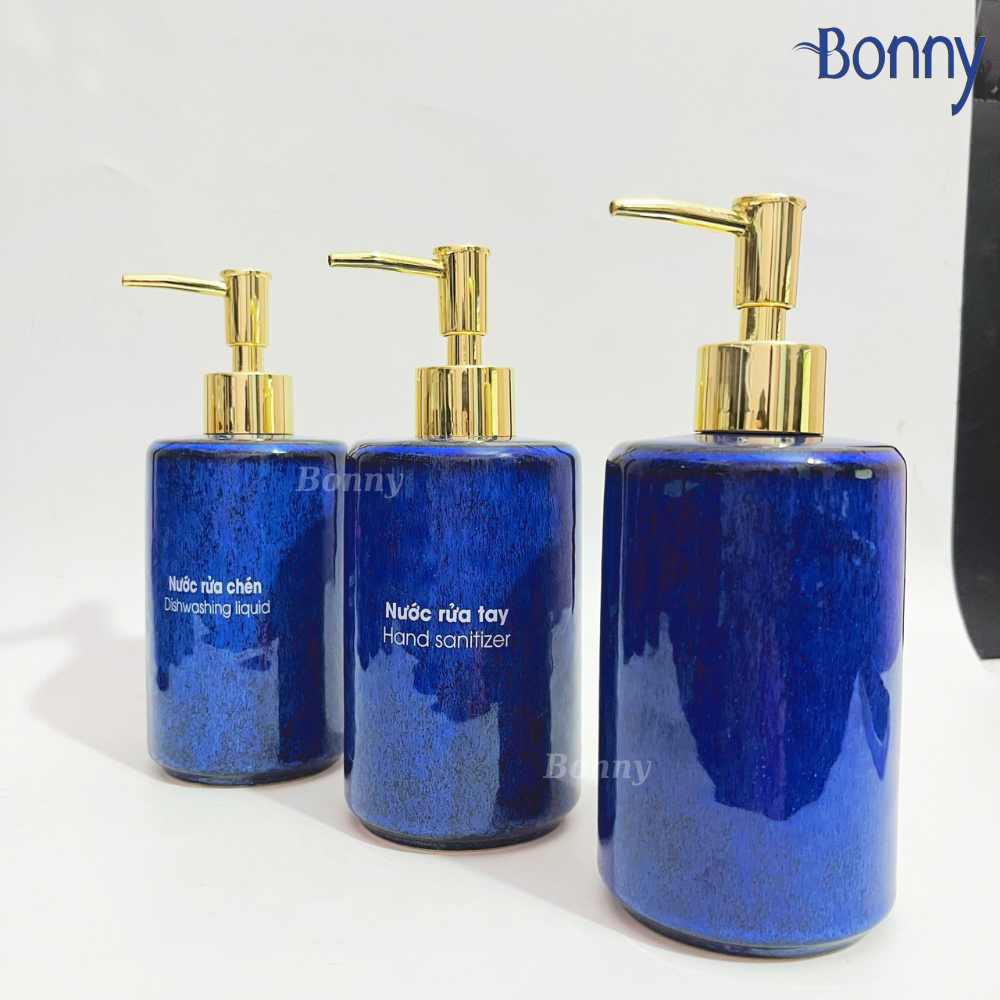 Bình trụ tròn men hỏa biến xanh đậm TT05-HBDAM 420ml
