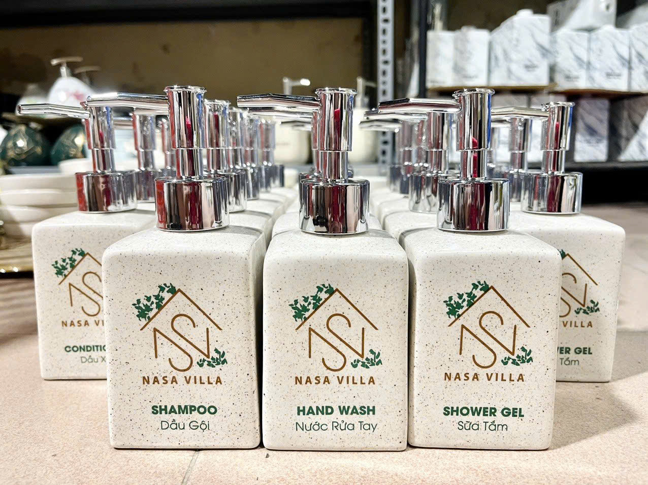 Bình dáng vuông cát trắng 300ml