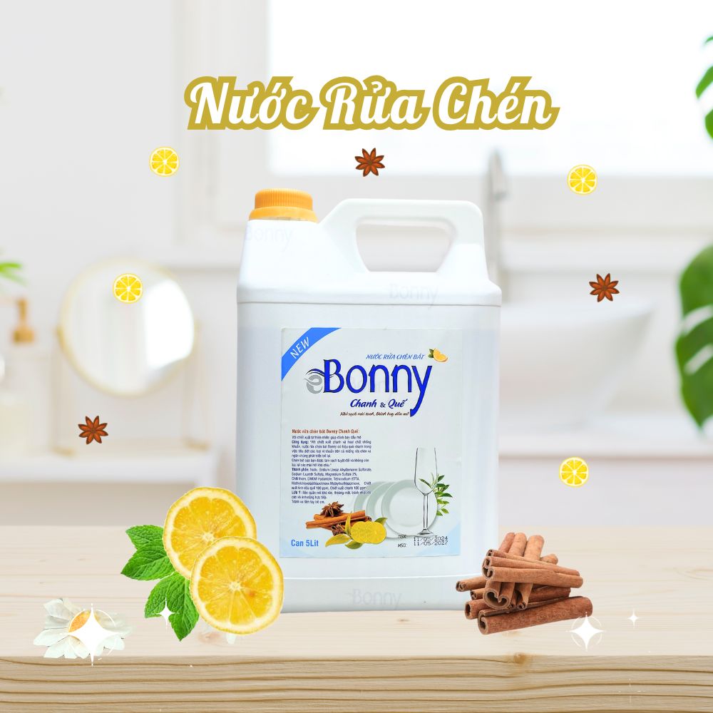 Can nước rửa chén Bonny hương chanh quế