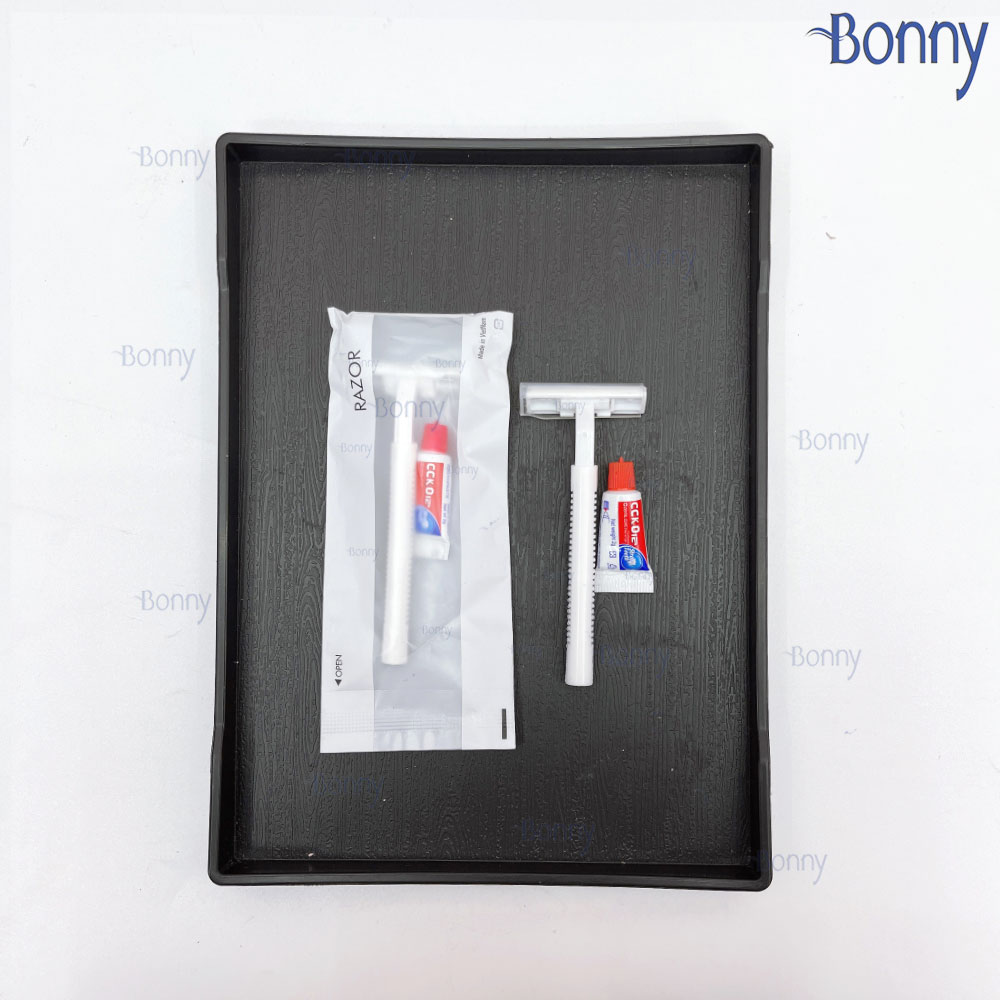 Bộ đồ dùng khách sạn Amelities túi comfort trắng bịch 100c