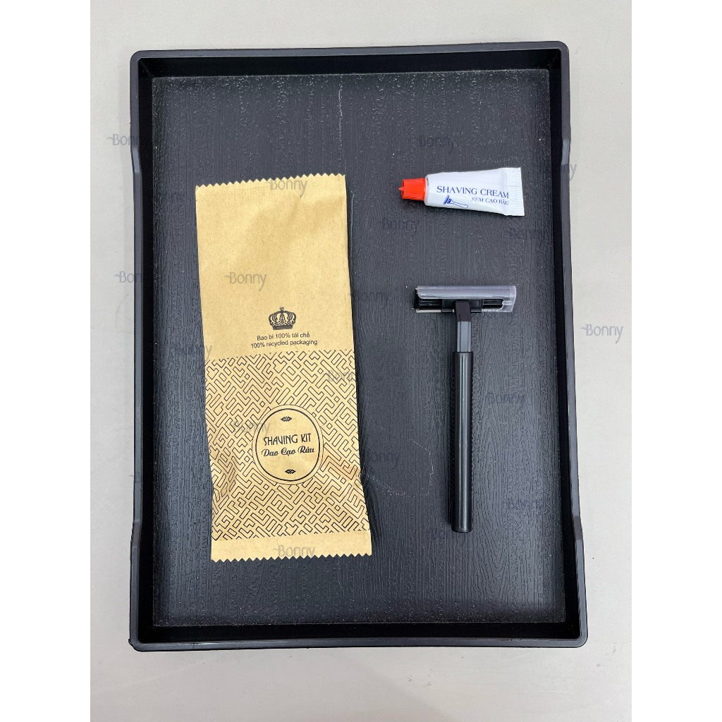 Bộ đồ dùng khách sạn Amelities túi giấy Kraft ruột nhựa bịch 100c