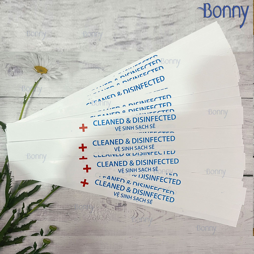 100 Niêm phong, giấy niêm phong bồn cầu, tem dán niêm phong vệ sinh sạch sẽ, 100 chiếc niêm phong bồn cầu