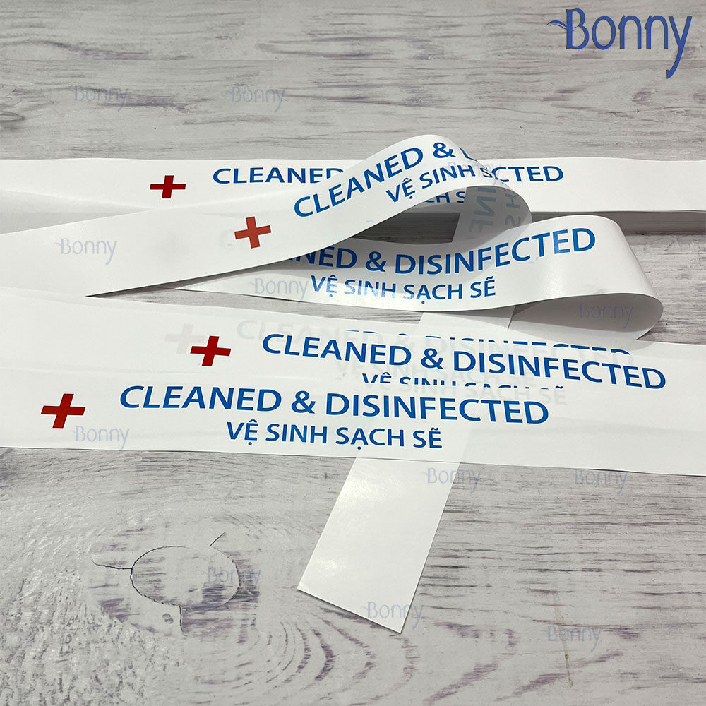 100 Niêm phong, giấy niêm phong bồn cầu, tem dán niêm phong vệ sinh sạch sẽ, 100 chiếc niêm phong bồn cầu