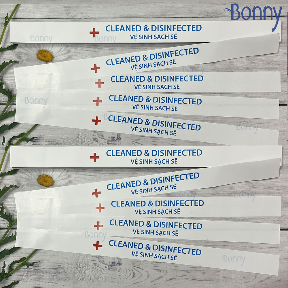 100 Niêm phong, giấy niêm phong bồn cầu, tem dán niêm phong vệ sinh sạch sẽ, 100 chiếc niêm phong bồn cầu