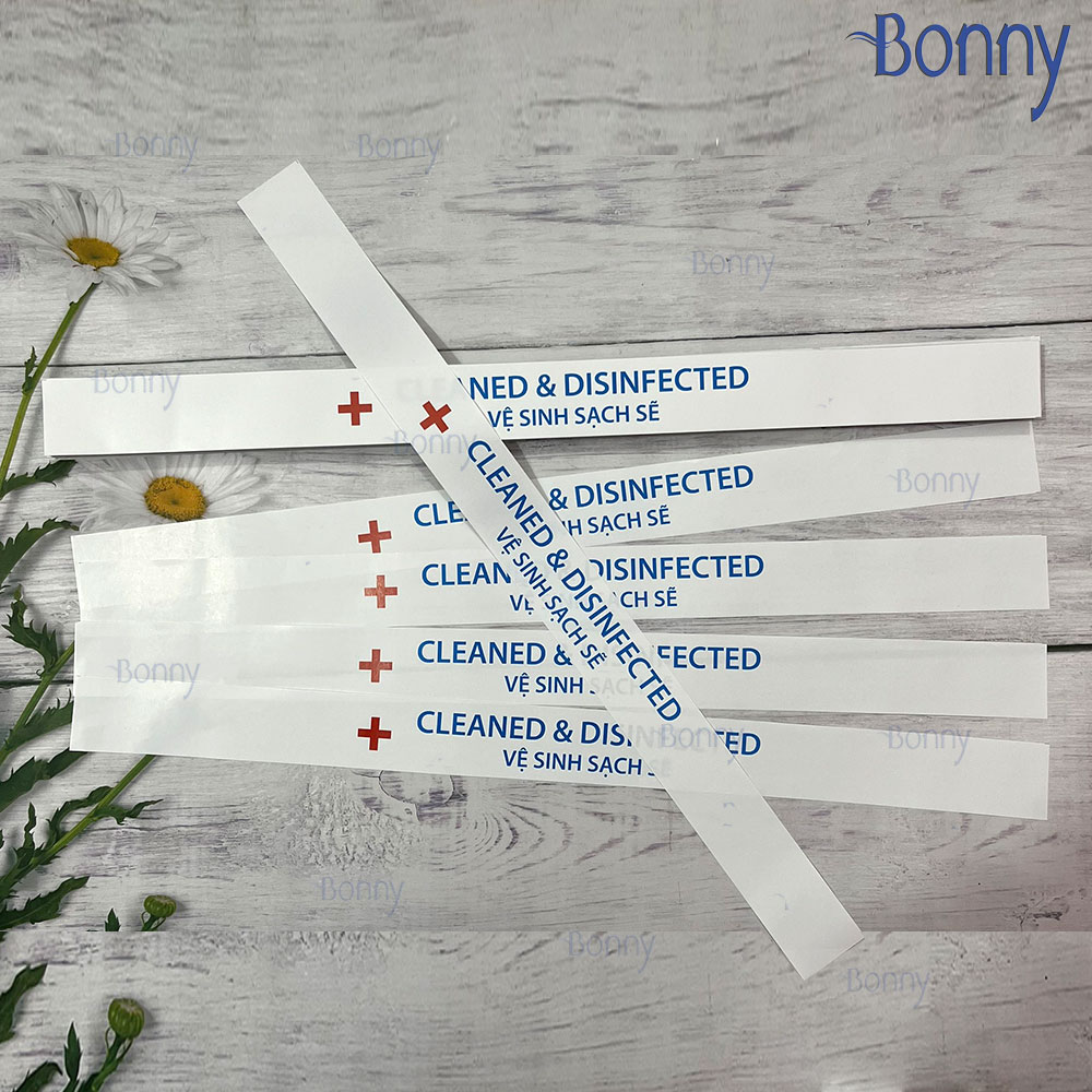 100 Niêm phong, giấy niêm phong bồn cầu, tem dán niêm phong vệ sinh sạch sẽ, 100 chiếc niêm phong bồn cầu