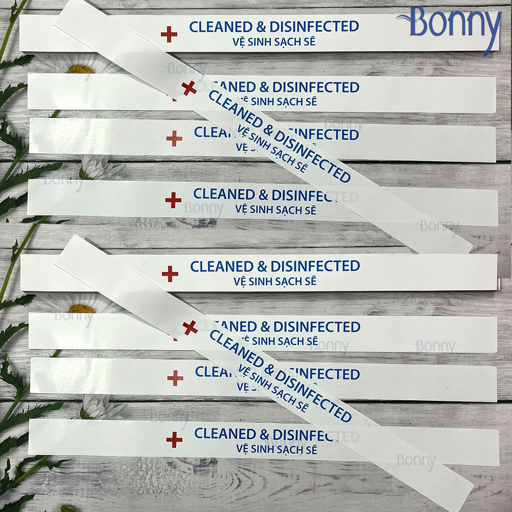 100 Niêm phong, giấy niêm phong bồn cầu, tem dán niêm phong vệ sinh sạch sẽ, 100 chiếc niêm phong bồn cầu