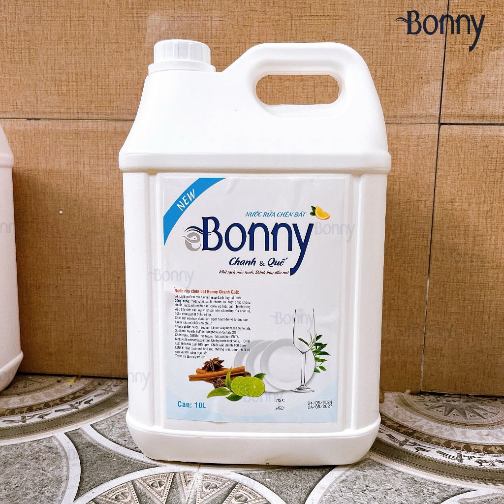 Can 10L Bonny, Can Dầu Gội, Sữa Tắm, Nước Rửa Tay, Lau sàn, rửa chén, xả vải, xả tóc, nước giặt