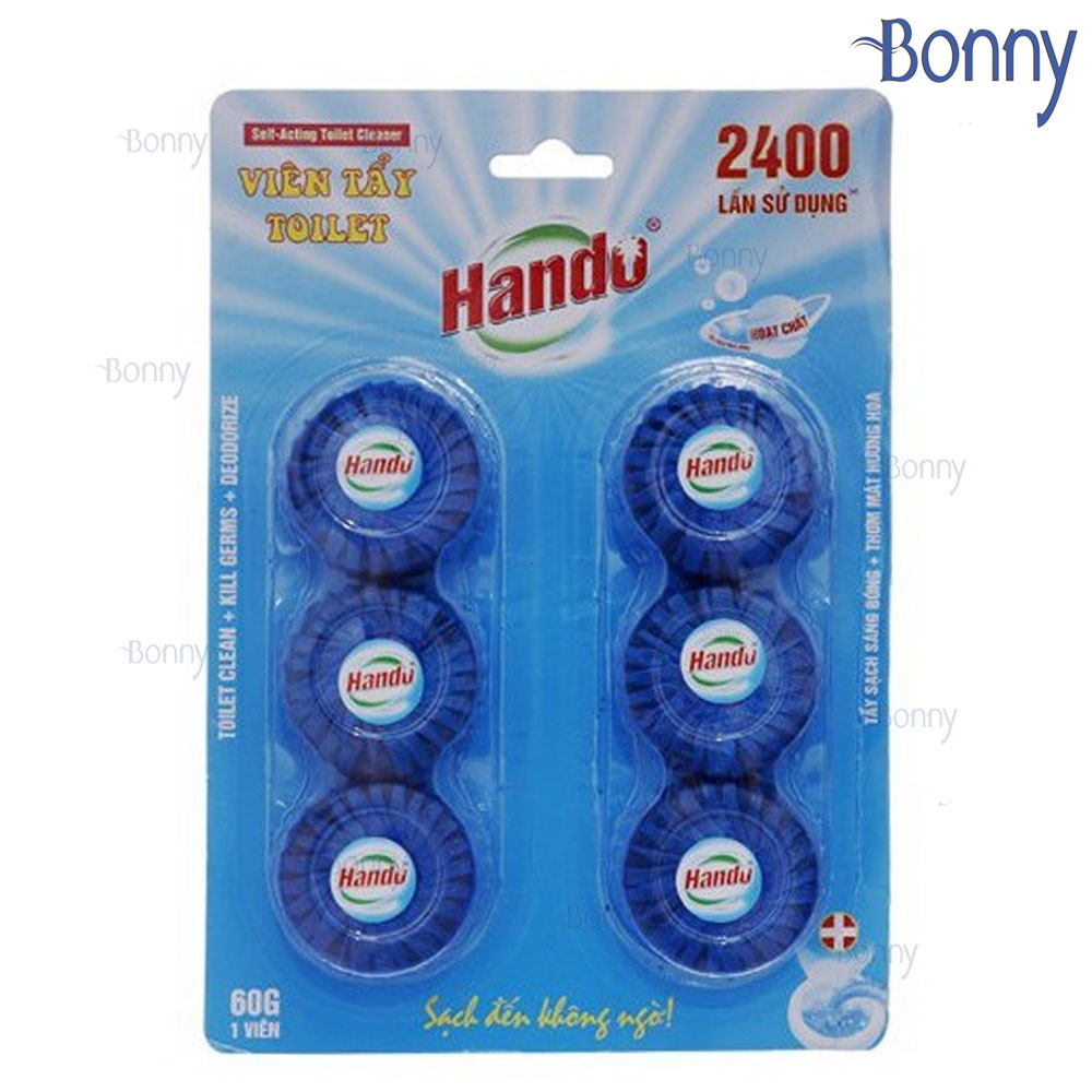 Viên thả bồn cầu khử mùi hôi Hando vỉ 6 viên