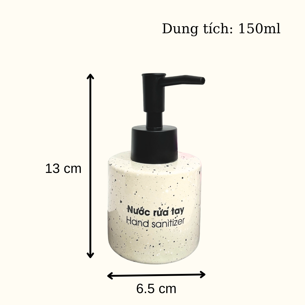 Bình trụ tròn cát trắng TT12-TRANG 150ml