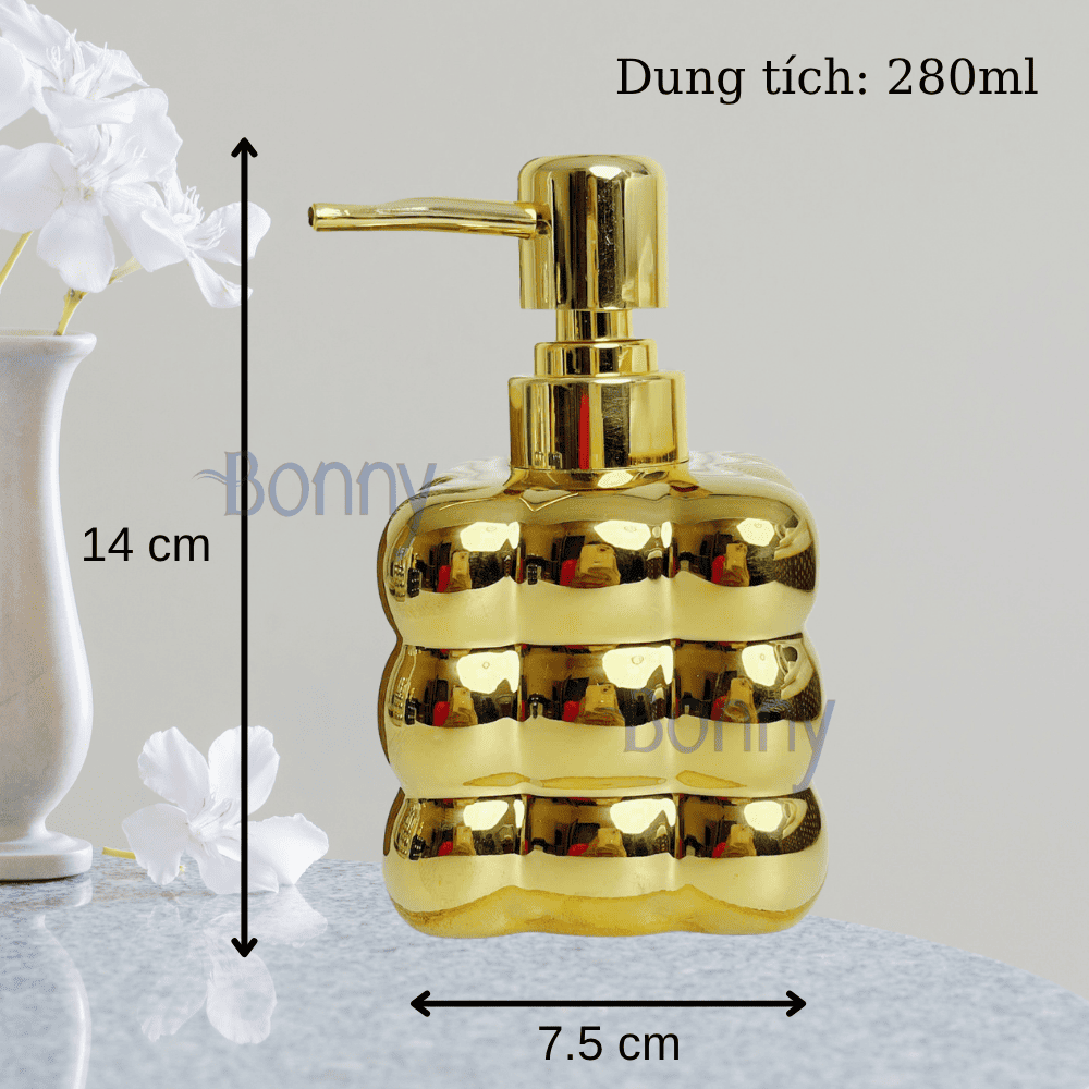 Bình vuông tráng vàng TT22-VANG 280ml