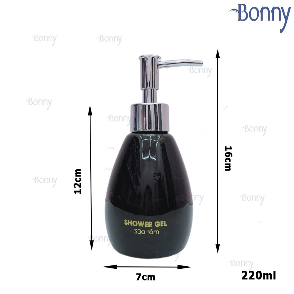 Bình dáng xoài đen 200ml