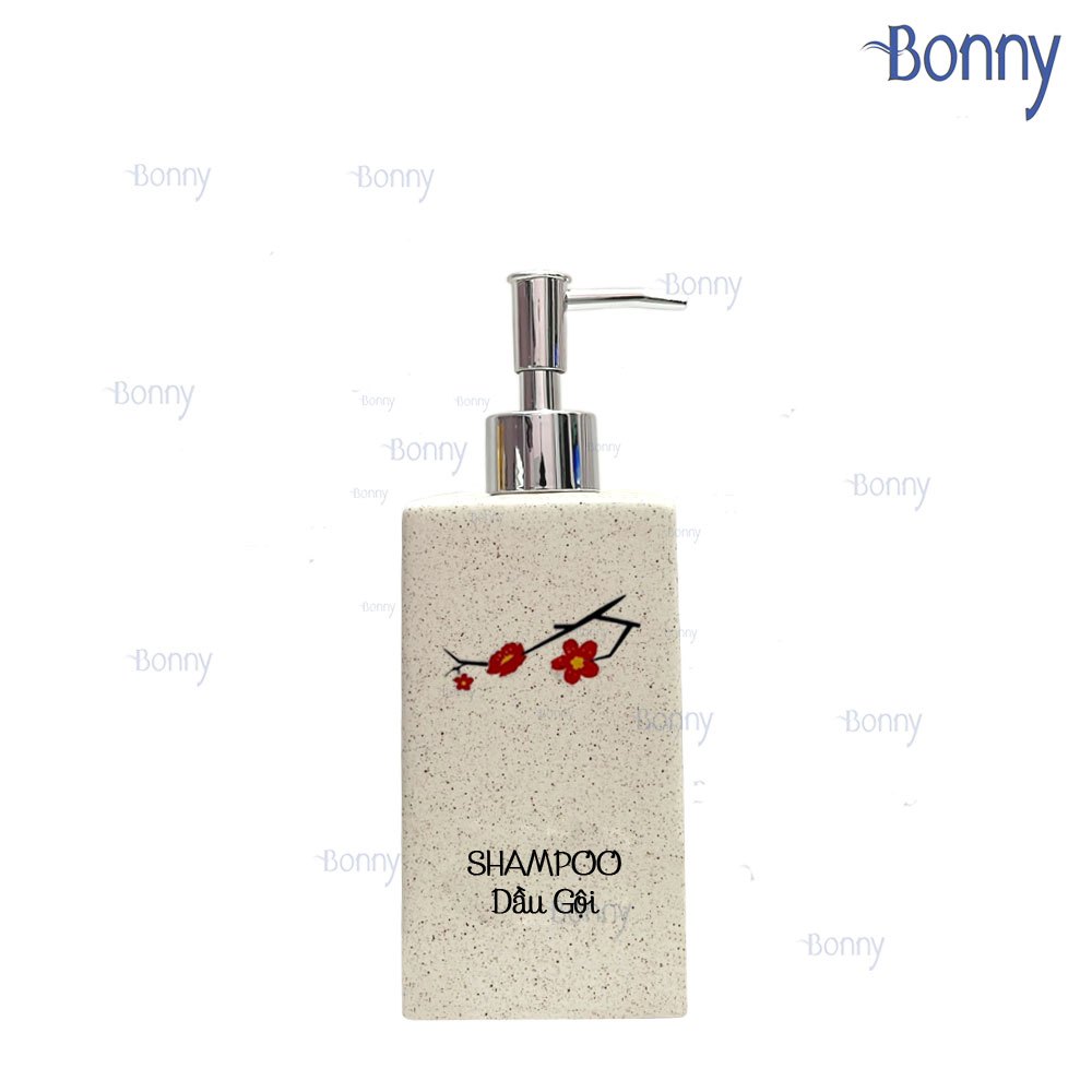 Bình dáng vuông hoa đào size đại 500ml