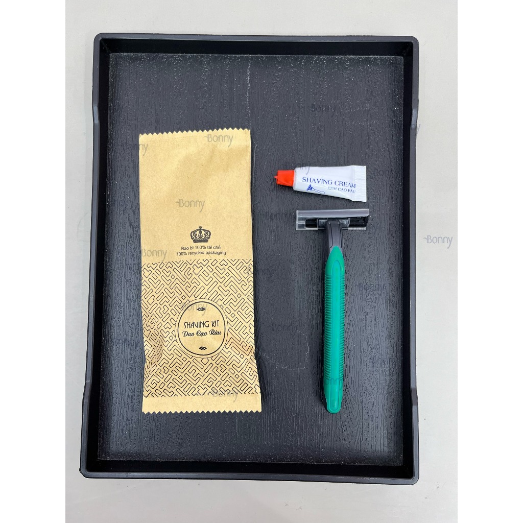 Bộ đồ dùng khách sạn Amelities túi giấy Kraft ruột nhựa bịch 100c