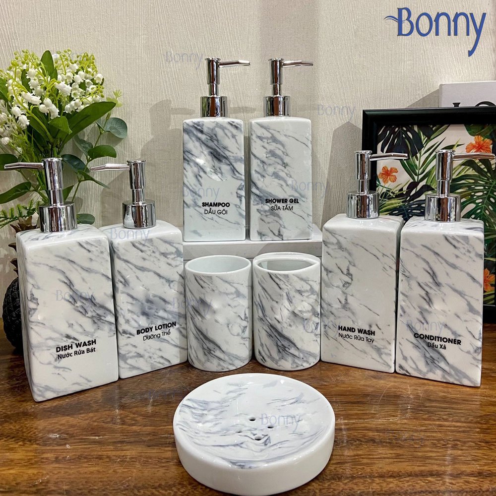 Bình dáng vuông vân đá size đại 500ml