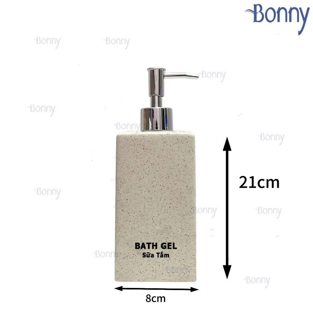 Bình dáng vuông cát trắng size đại 500ml
