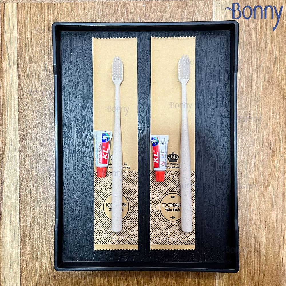 Bộ đồ dùng khách sạn Amelities túi giấy Kraft ruột thân thiện bịch 100c