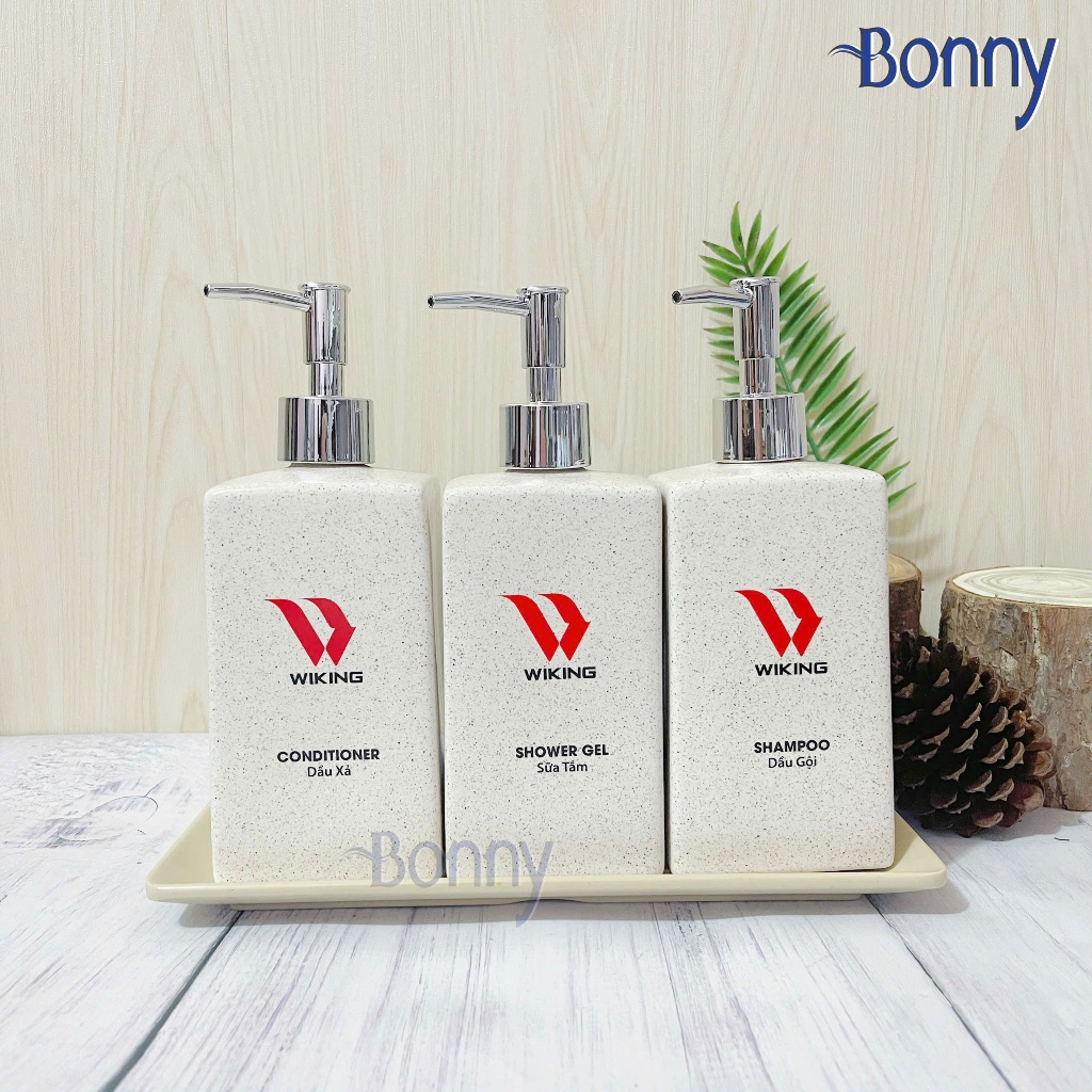Bình dáng vuông cát trắng size đại 500ml