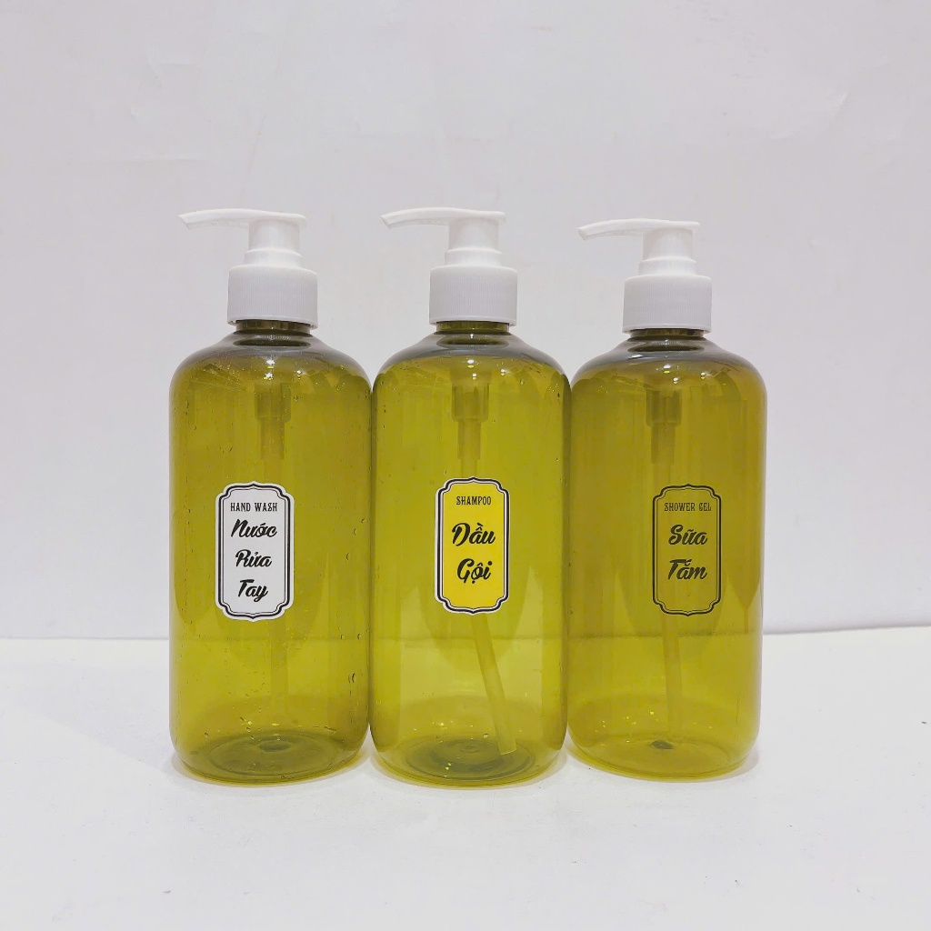 Chai chiết nhựa PP 500ml - Có dung dịch