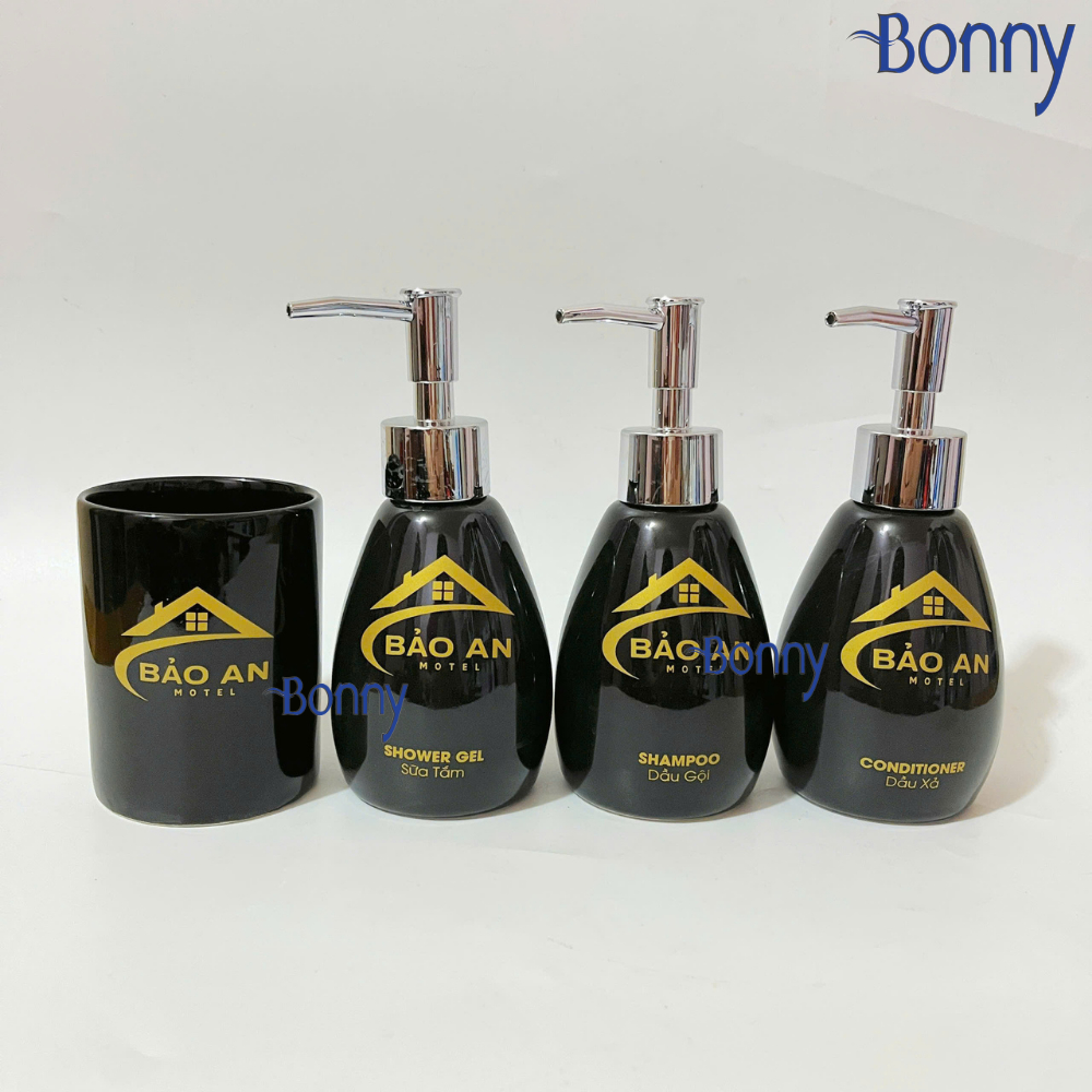 Bình dáng xoài đen 200ml