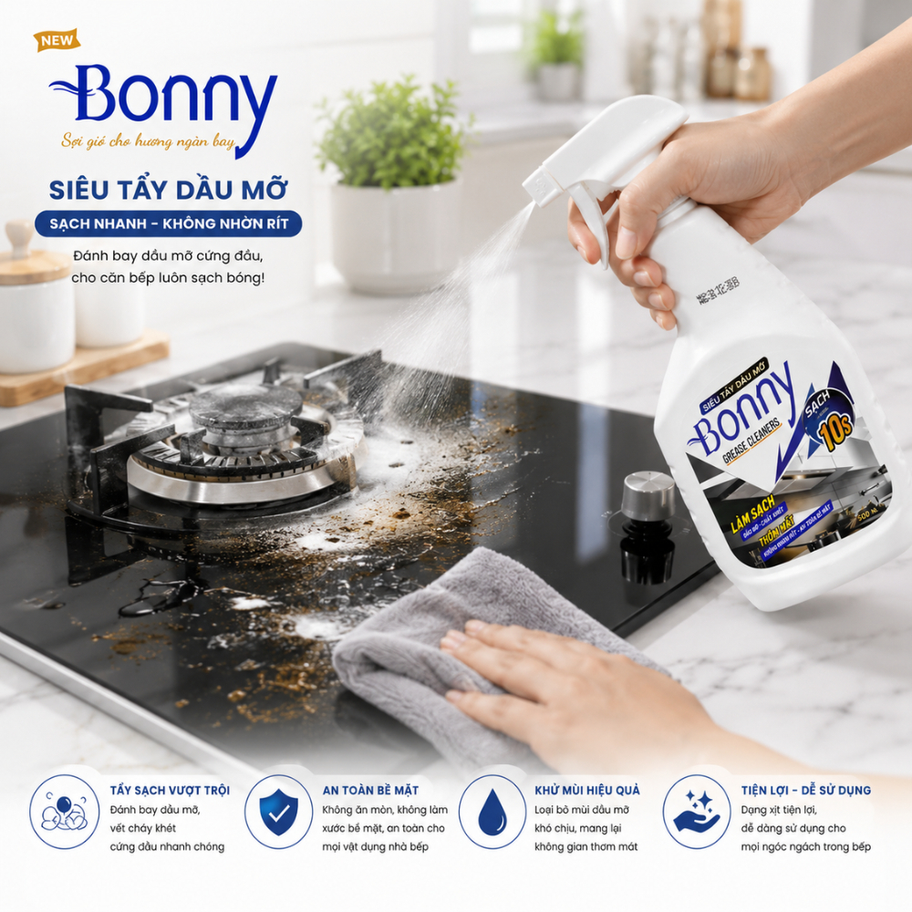 Siêu tẩy dầu mỡ chai xịt 500ml