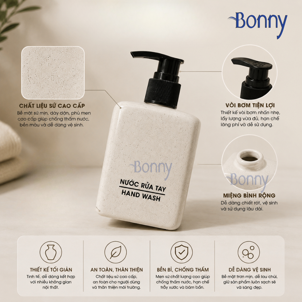 Bình dáng chữ nhật cát trắng 200ml