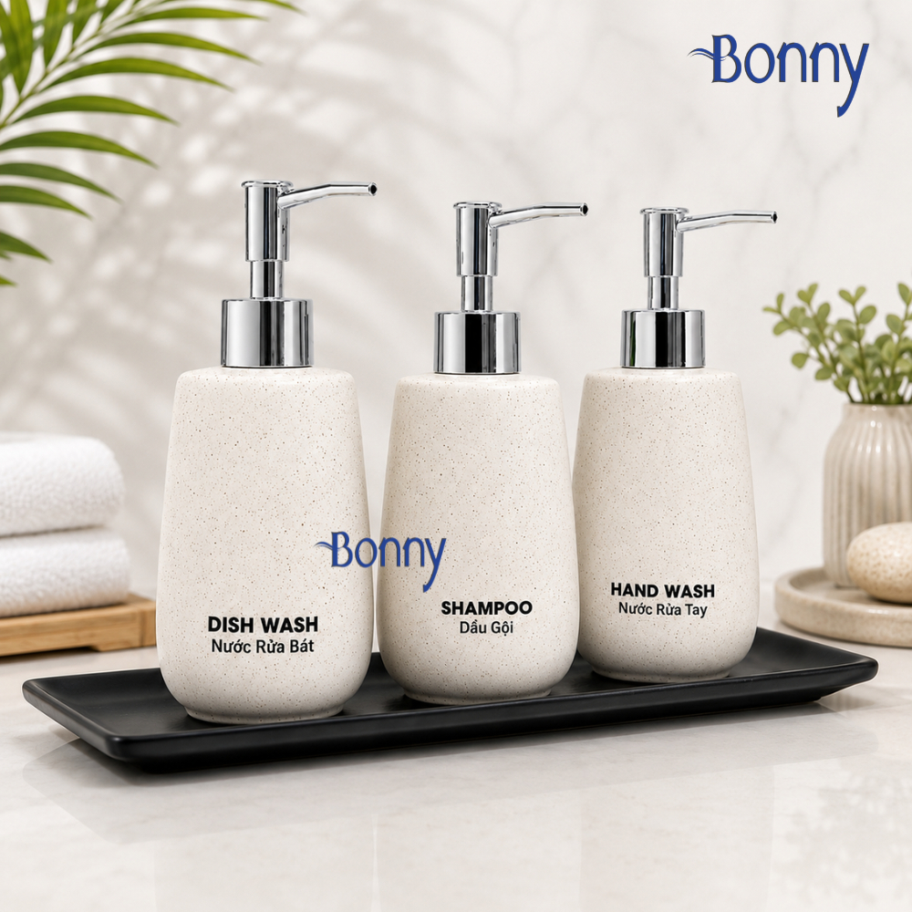 Bình dáng vuông vát cát trắng 320ml