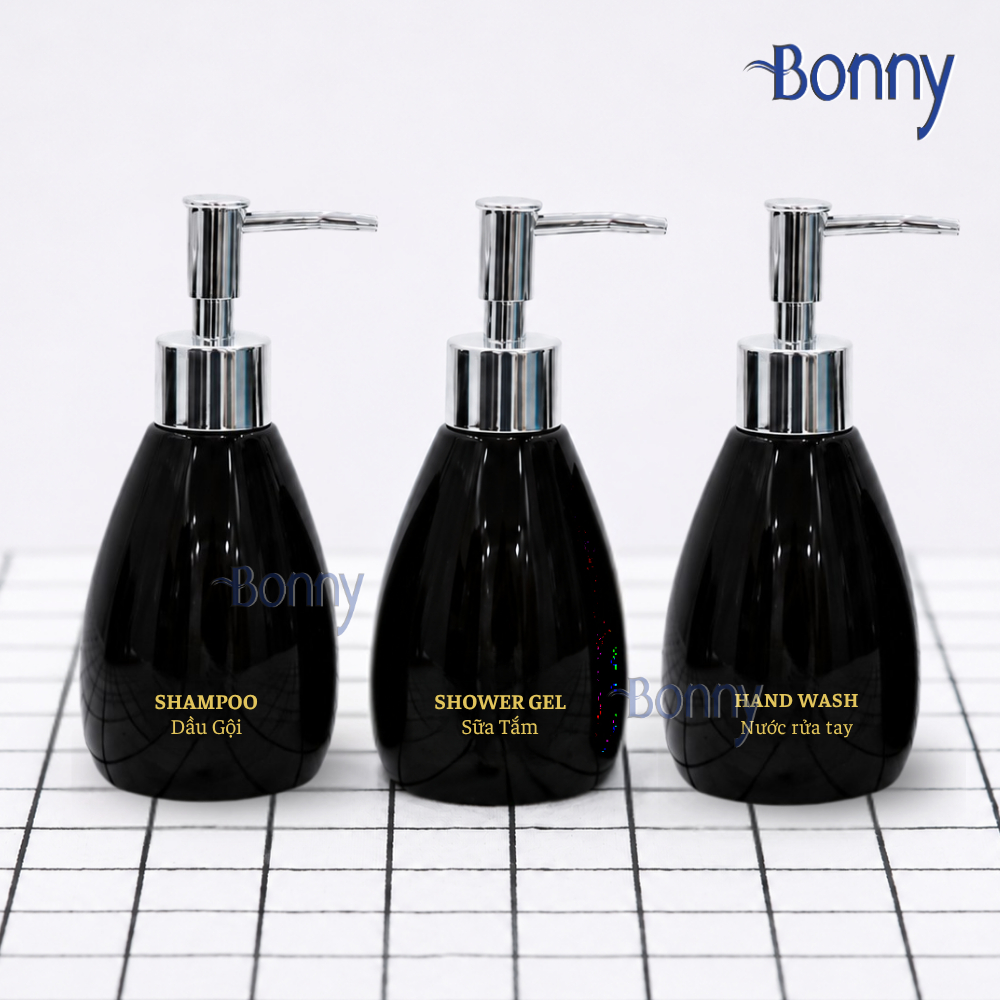 Bình dáng xoài đen 200ml