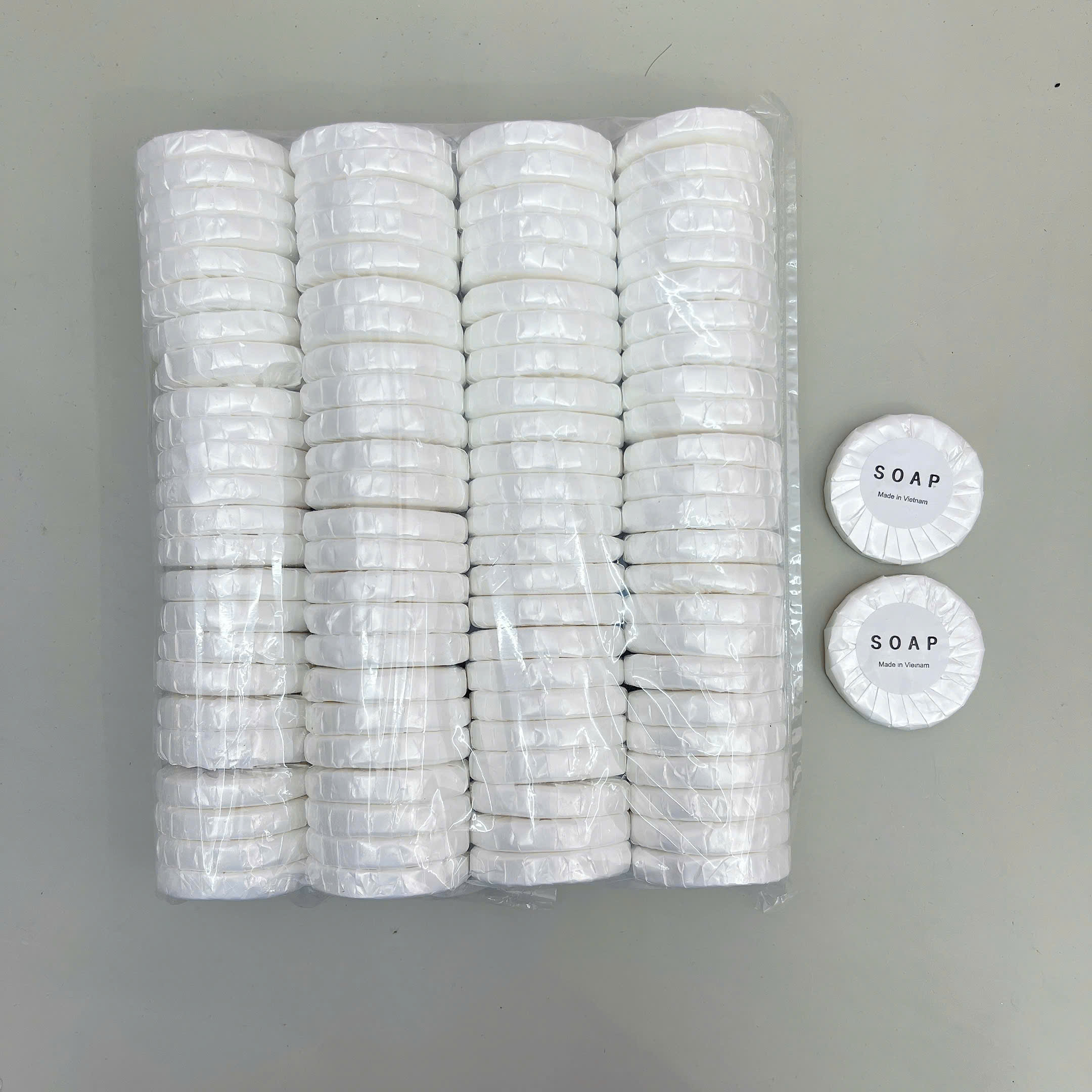 Bịch 50 Xà bông xếp tròn 10gam