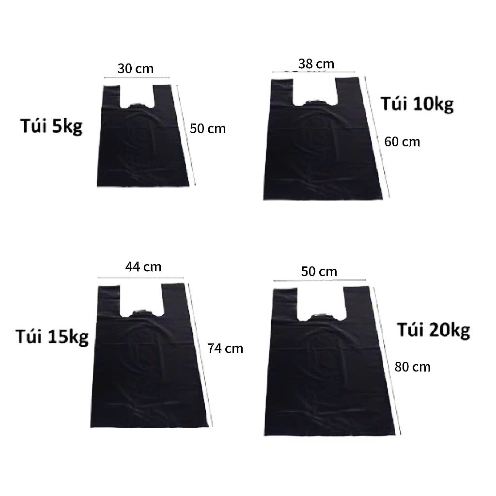 1kg Túi bóng đen có quai
