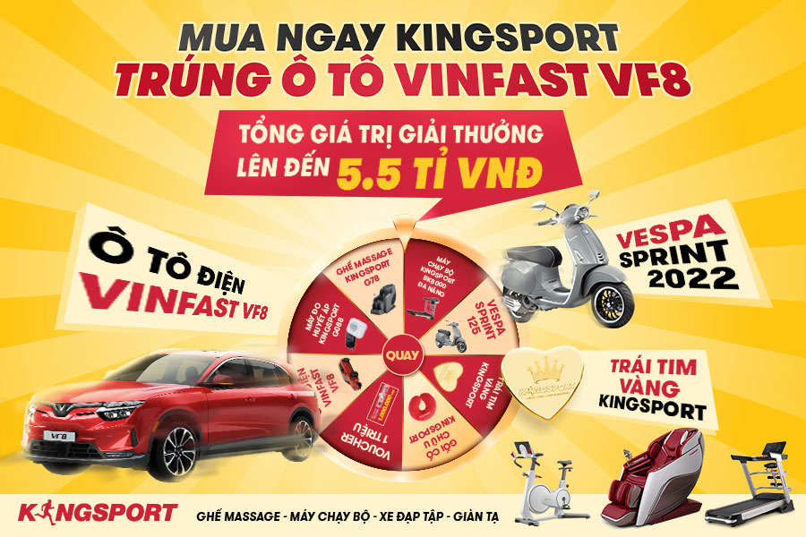 MUA NGAY KINGSPORT - TRÚNG Ô TÔ VINFAST VF8