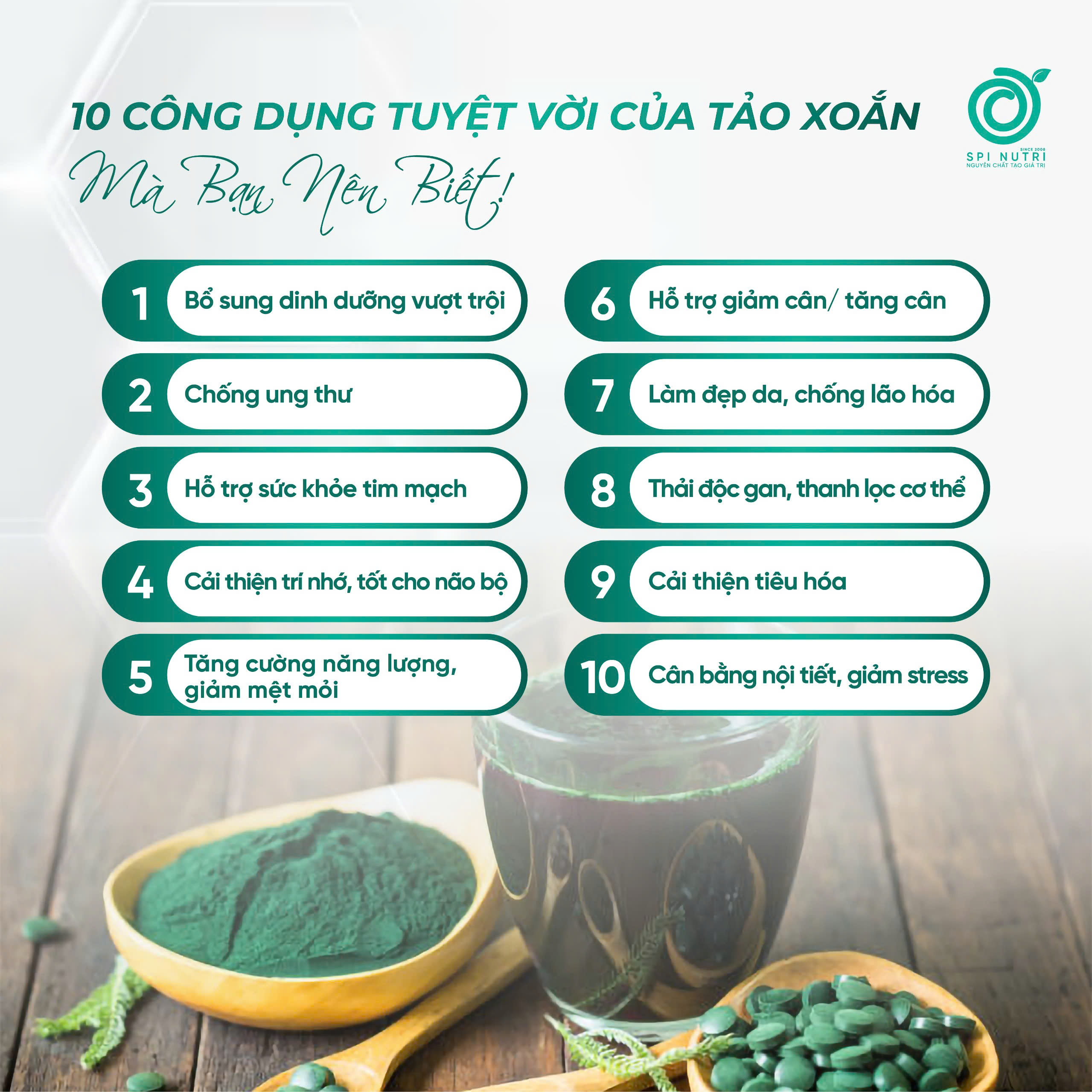 Giới thiệu 10 công dụng của tảo xoắn mà bạn nên biết