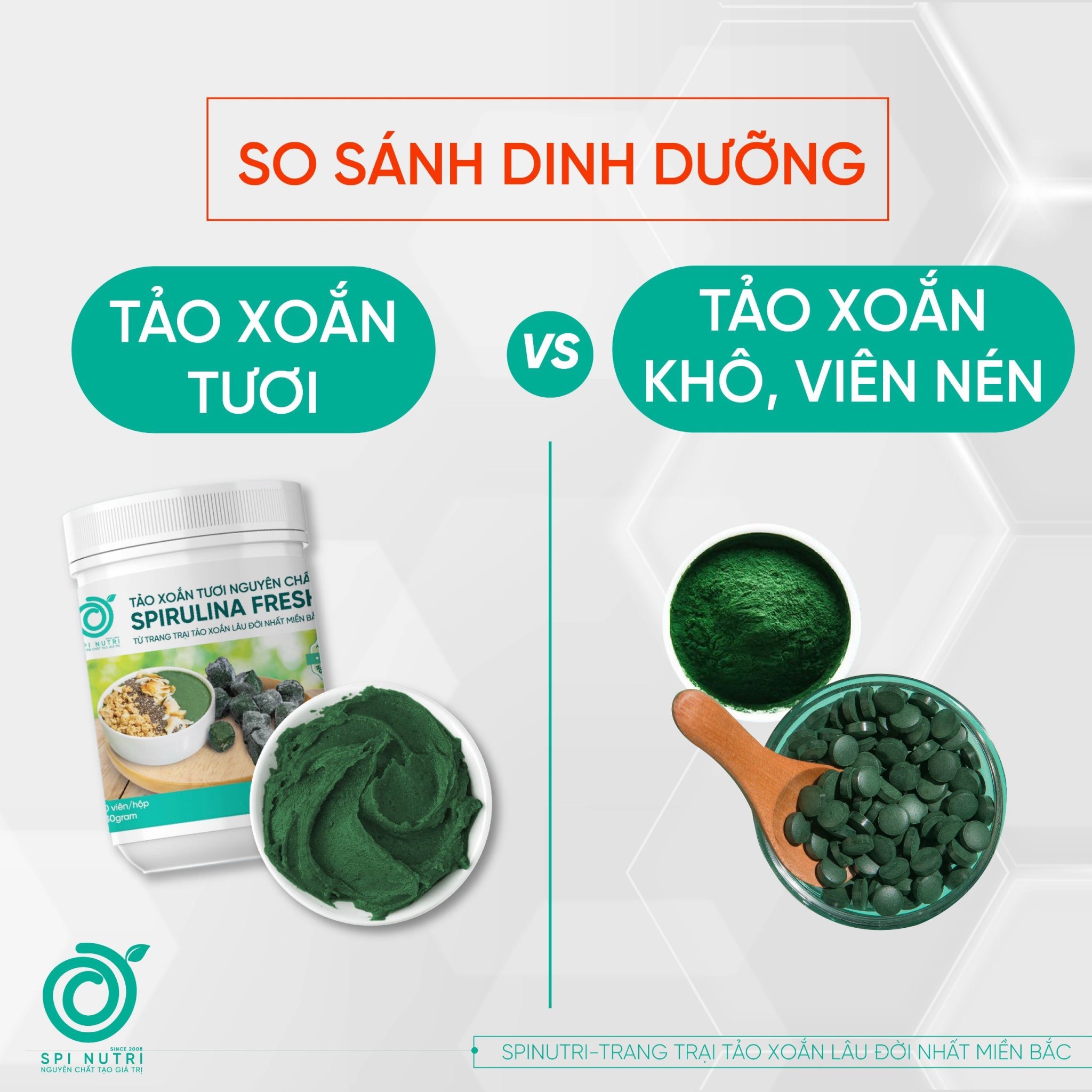 So Sánh Tảo Xoắn Tươi Và Tảo Xoắn Khô Hay Viên Nén