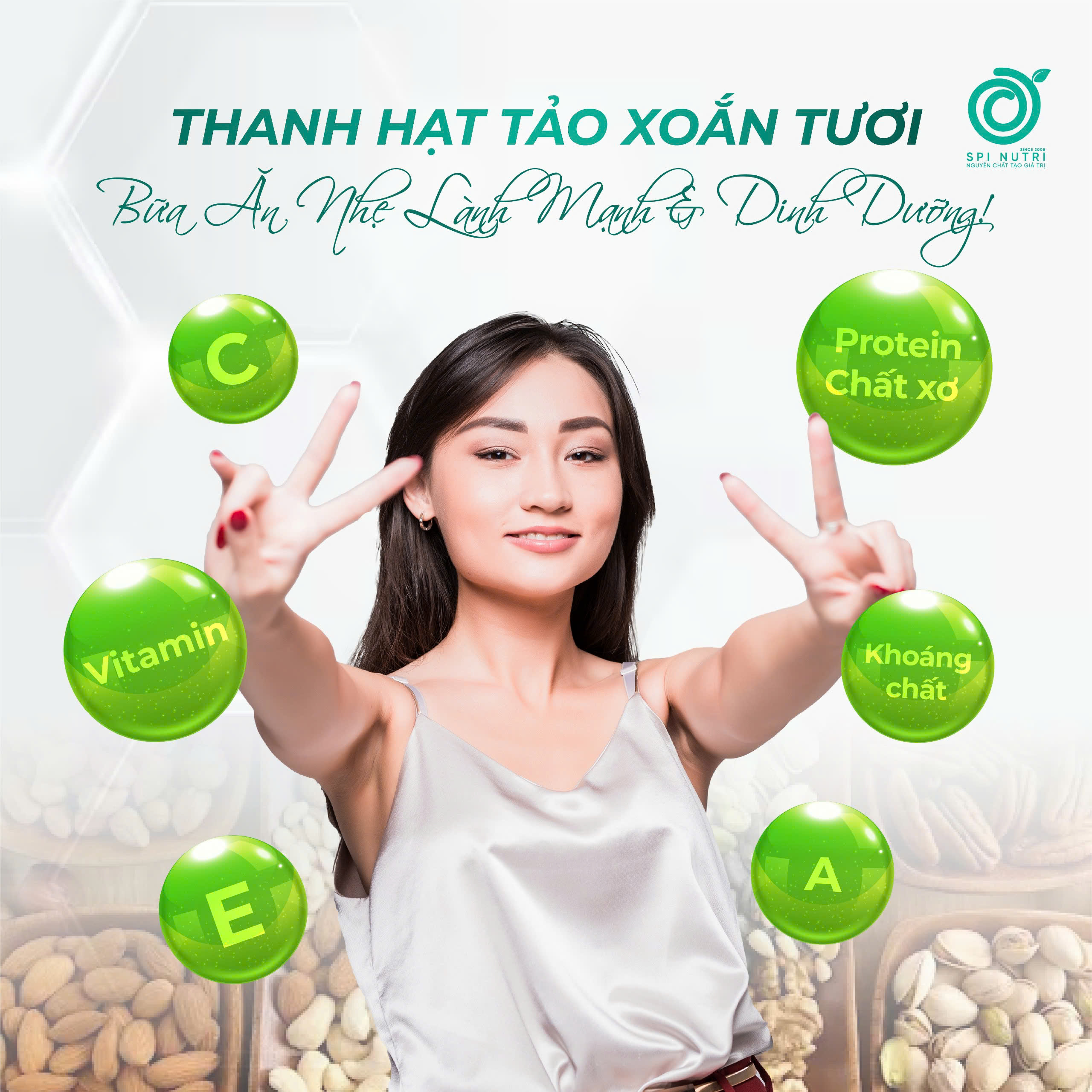 Lợi ích của thanh hạt tảo xoắn tươi cho bữa ăn nhẹ lành mạnh