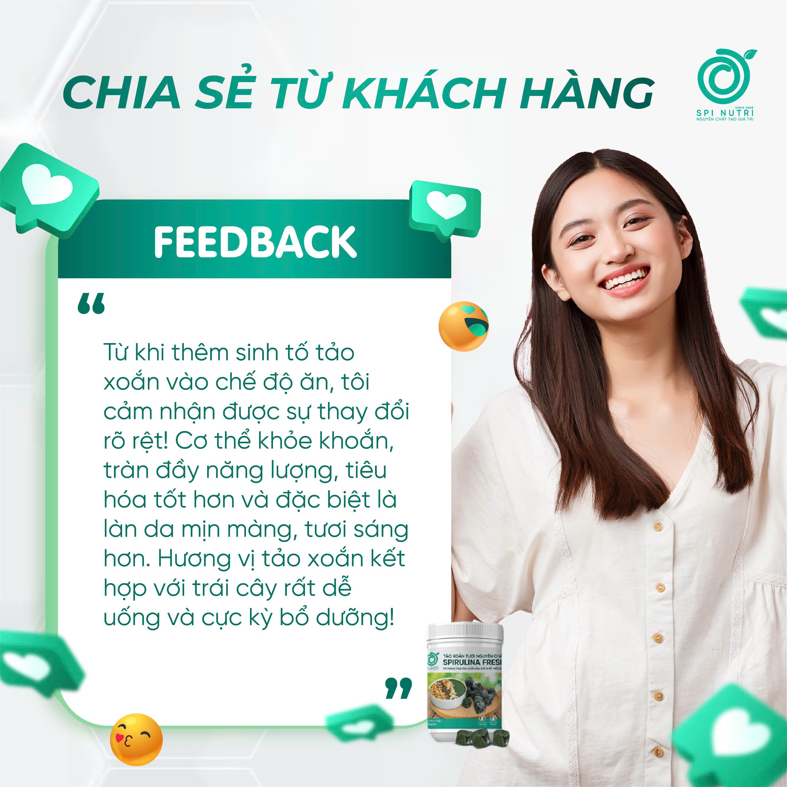 Chia Sẻ Của Khách Hàng Về Trải Nghiệm Dùng Sinh Tố Tảo Xoắn