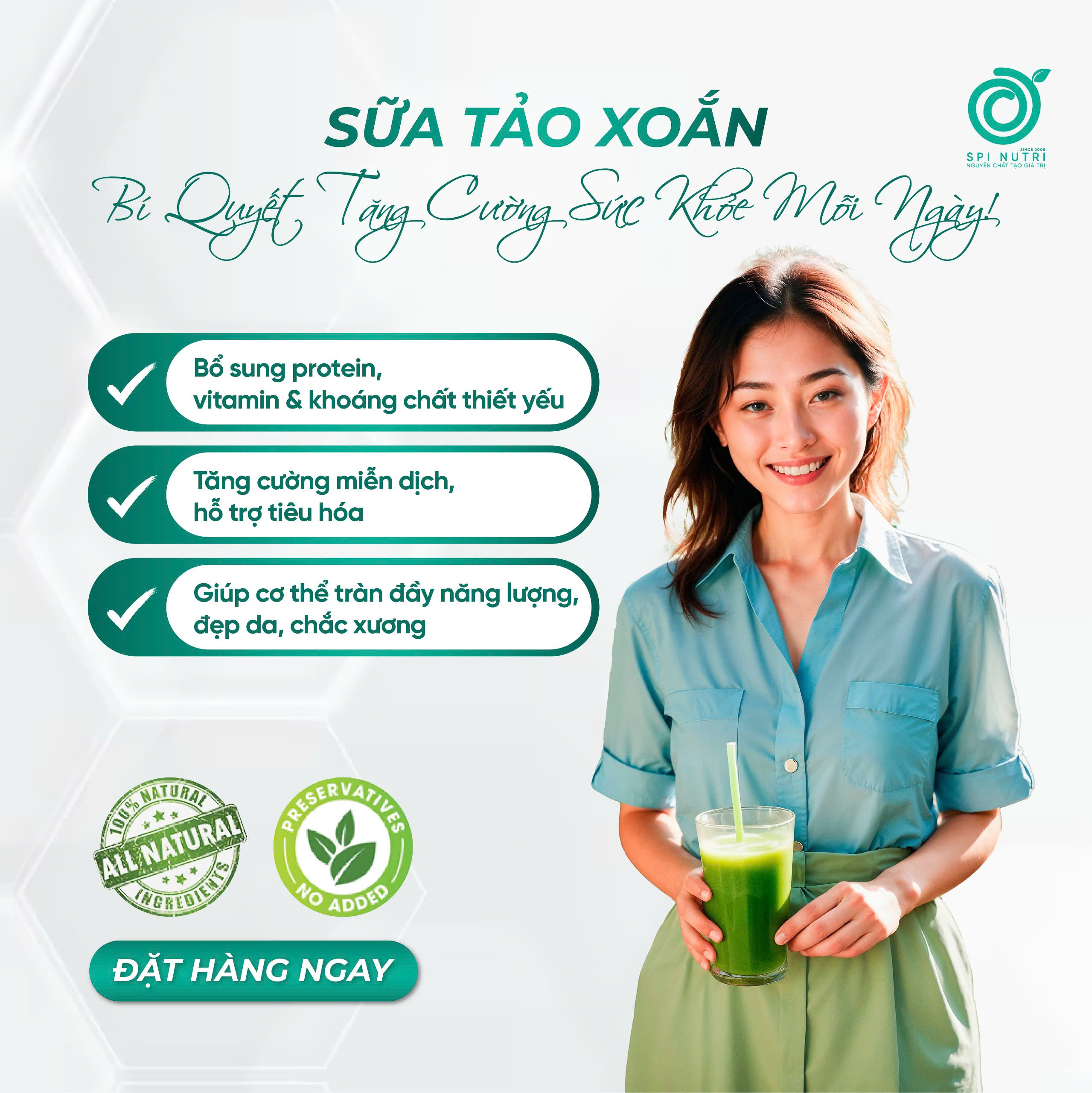 Gợi ý cách uống sữa tảo xoắn để tăng cường sức khỏe