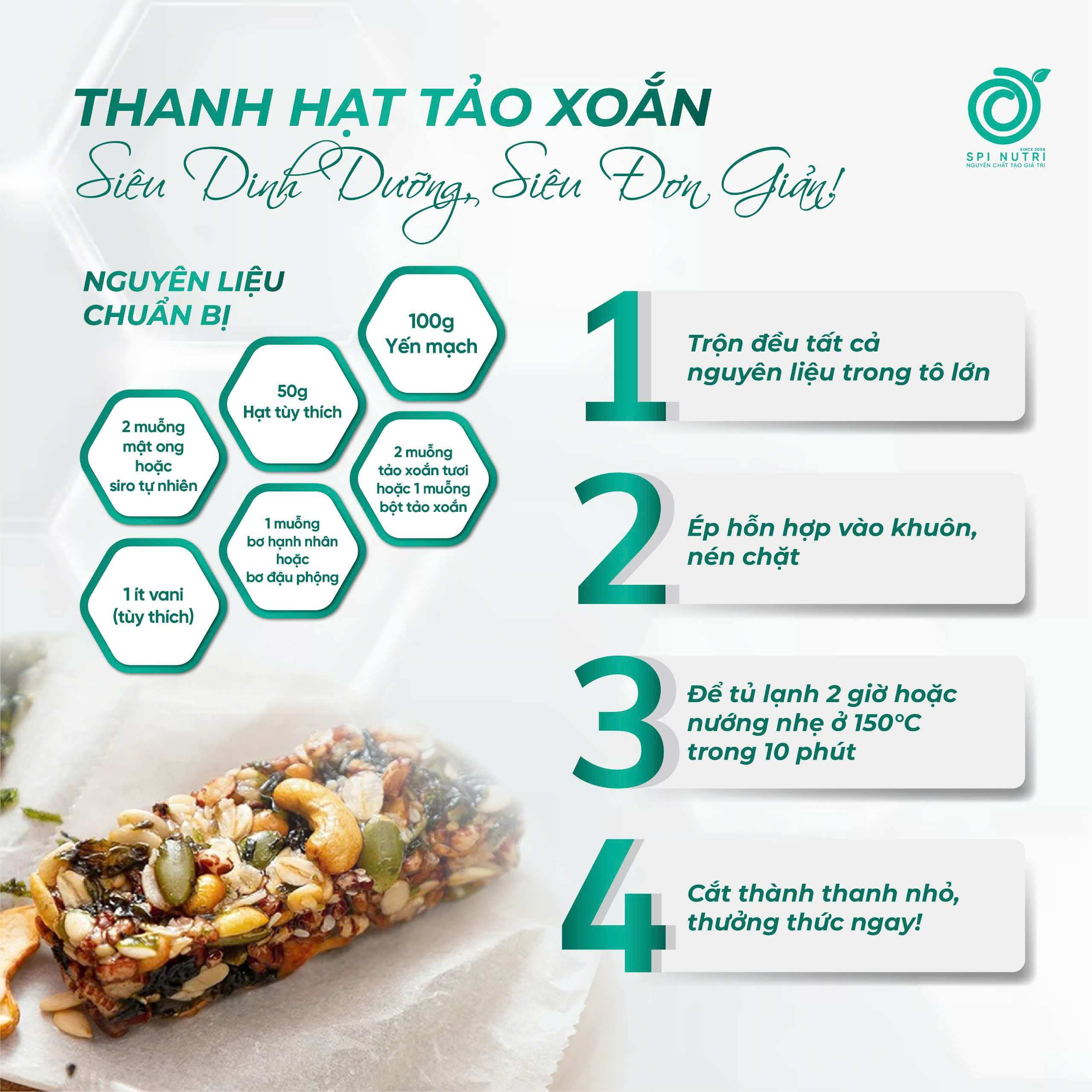 Công thức làm thanh hạt đơn giản tại nhà