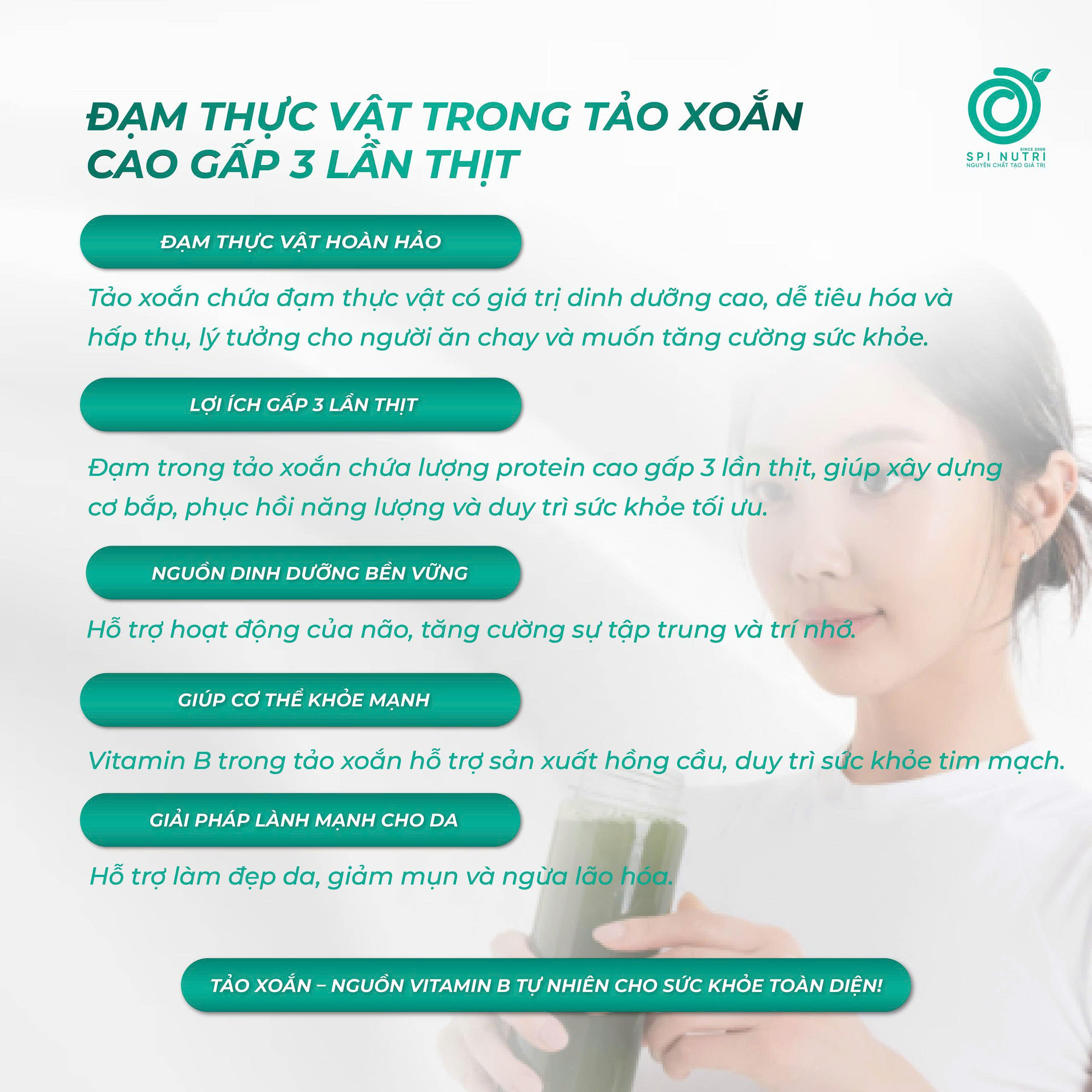 ĐẠM THỰC VẬT TRONG TẢO XOẮN – CAO GẤP 3 LẦN THỊT