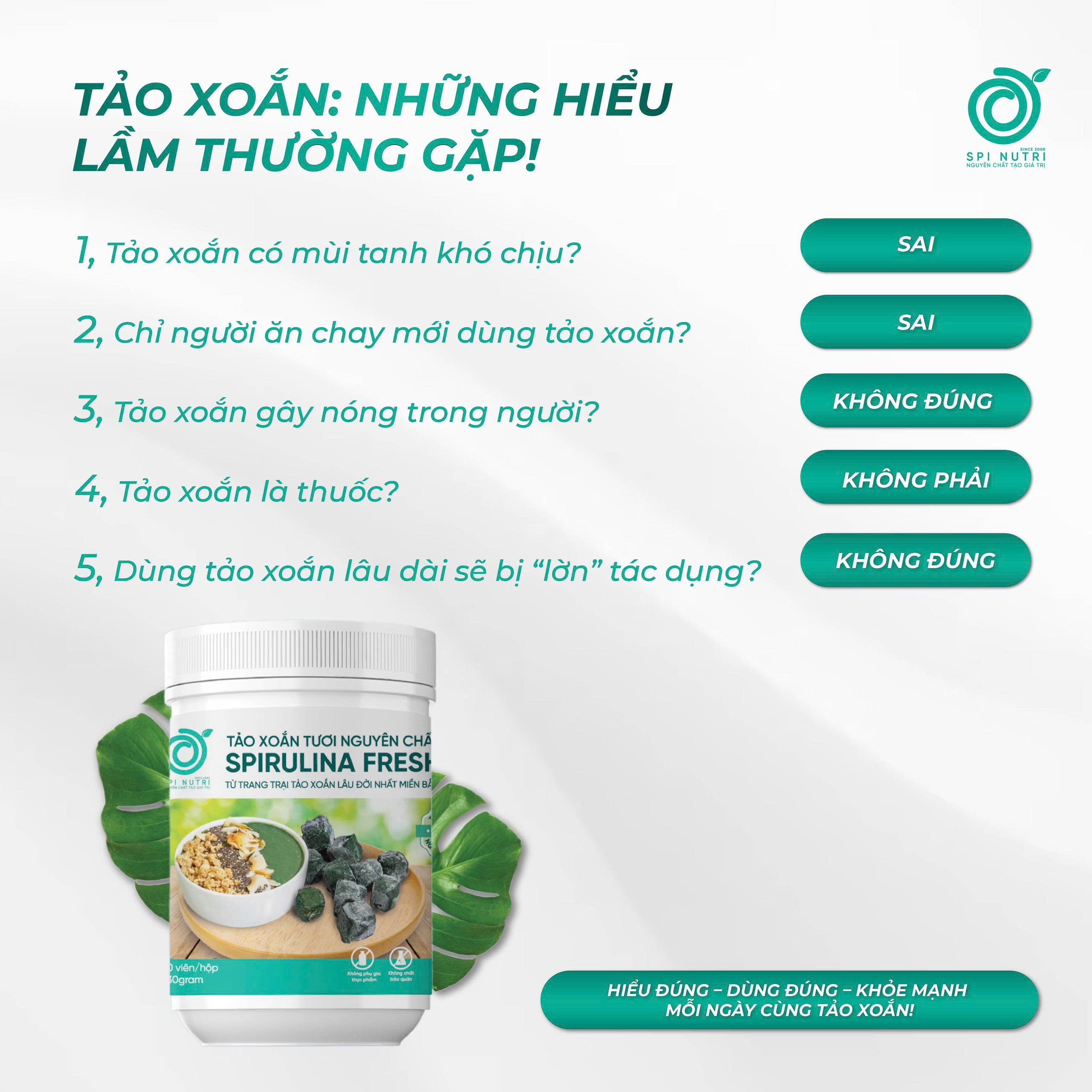 Những hiểu lầm thường gặp về tảo xoắn